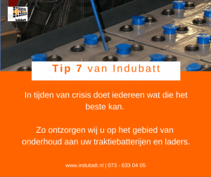 In tijden van crisis doet iedereen wat die kan. Zo kunnen wij u ontzorgen op het gebied van onderhoud aan uw traktiebatterijen en laders.
