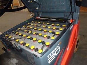 de tractie batterij accu van een heftruck